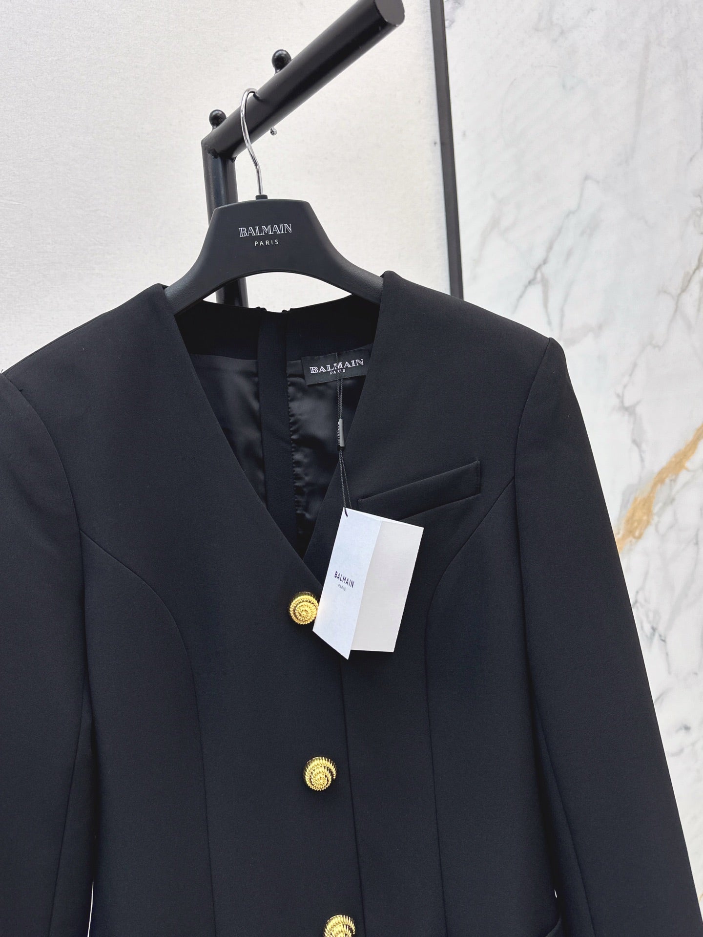 Ba 25ss V neck shirt dress