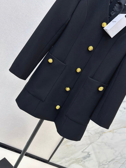 Ba 25ss V neck shirt dress