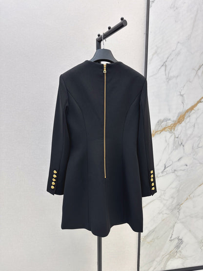 Ba 25ss V neck shirt dress