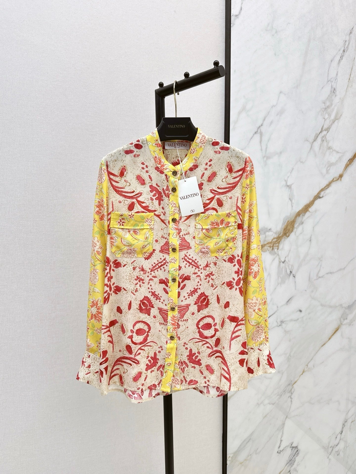 Val 25ss Silk buttons shirt