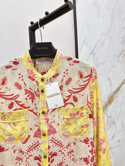 Val 25ss Silk buttons shirt