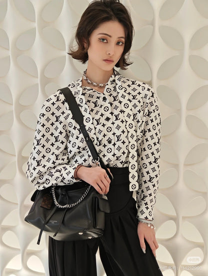 L 25ss silk buttons shirt