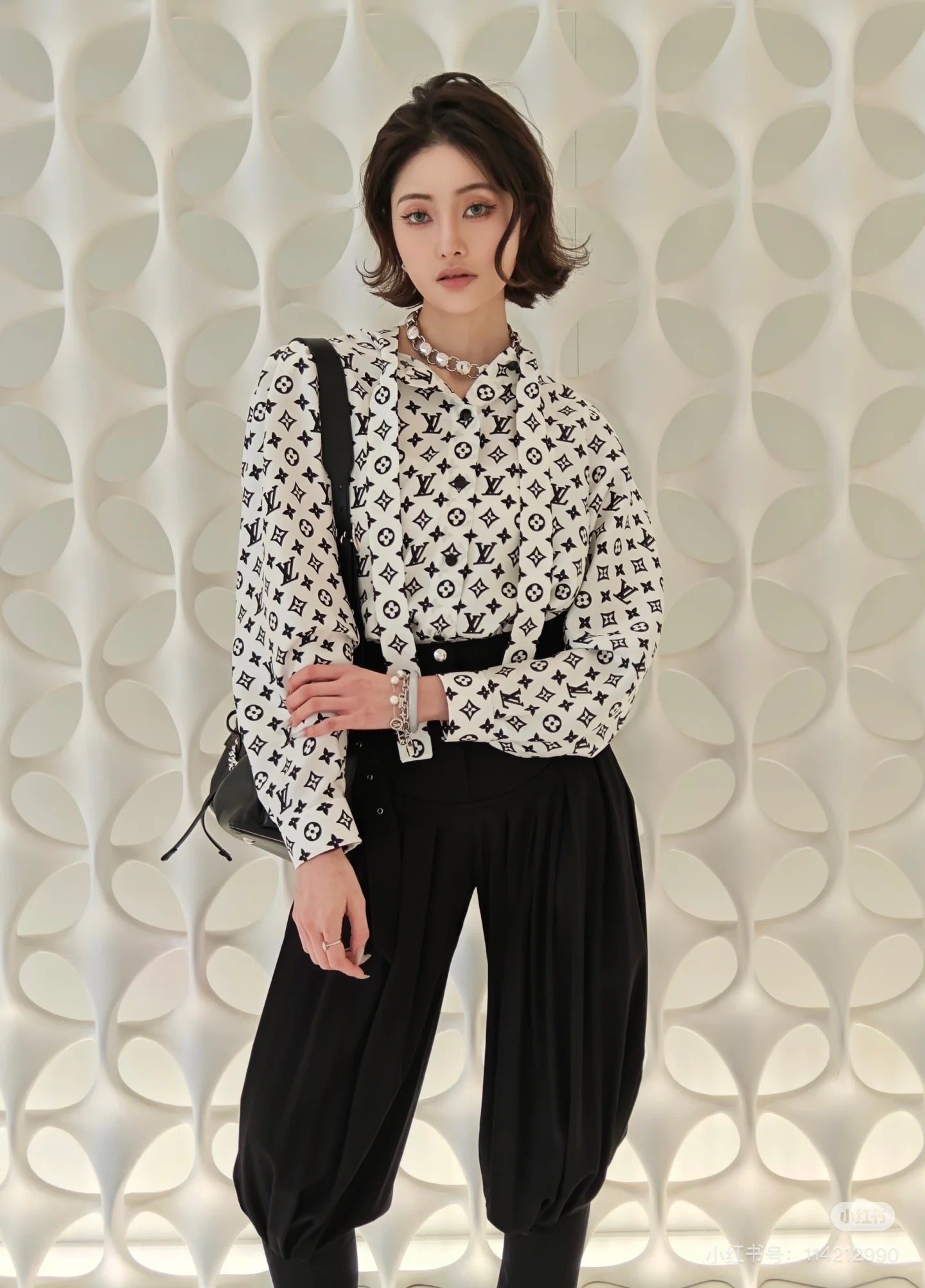 L 25ss silk buttons shirt