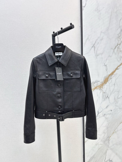 Sa 25ss leather jacket