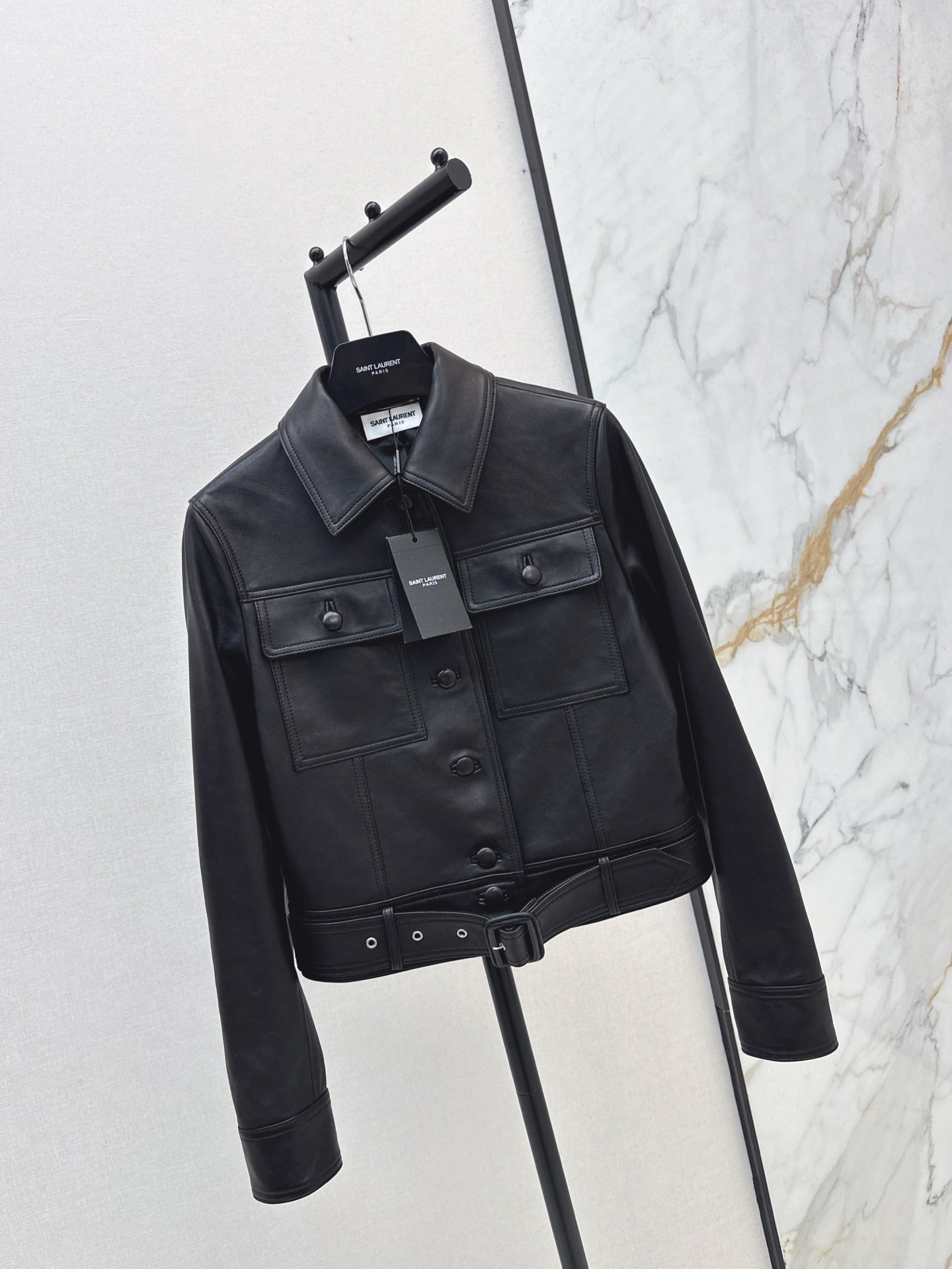 Sa 25ss leather jacket