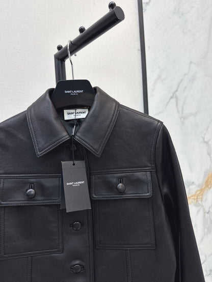 Sa 25ss leather jacket