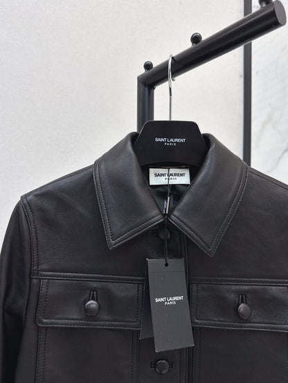 Sa 25ss leather jacket