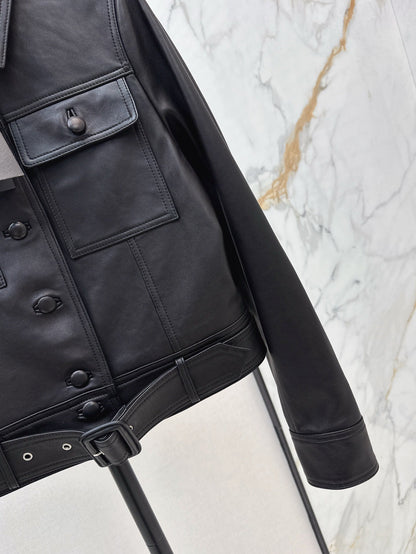 Sa 25ss leather jacket