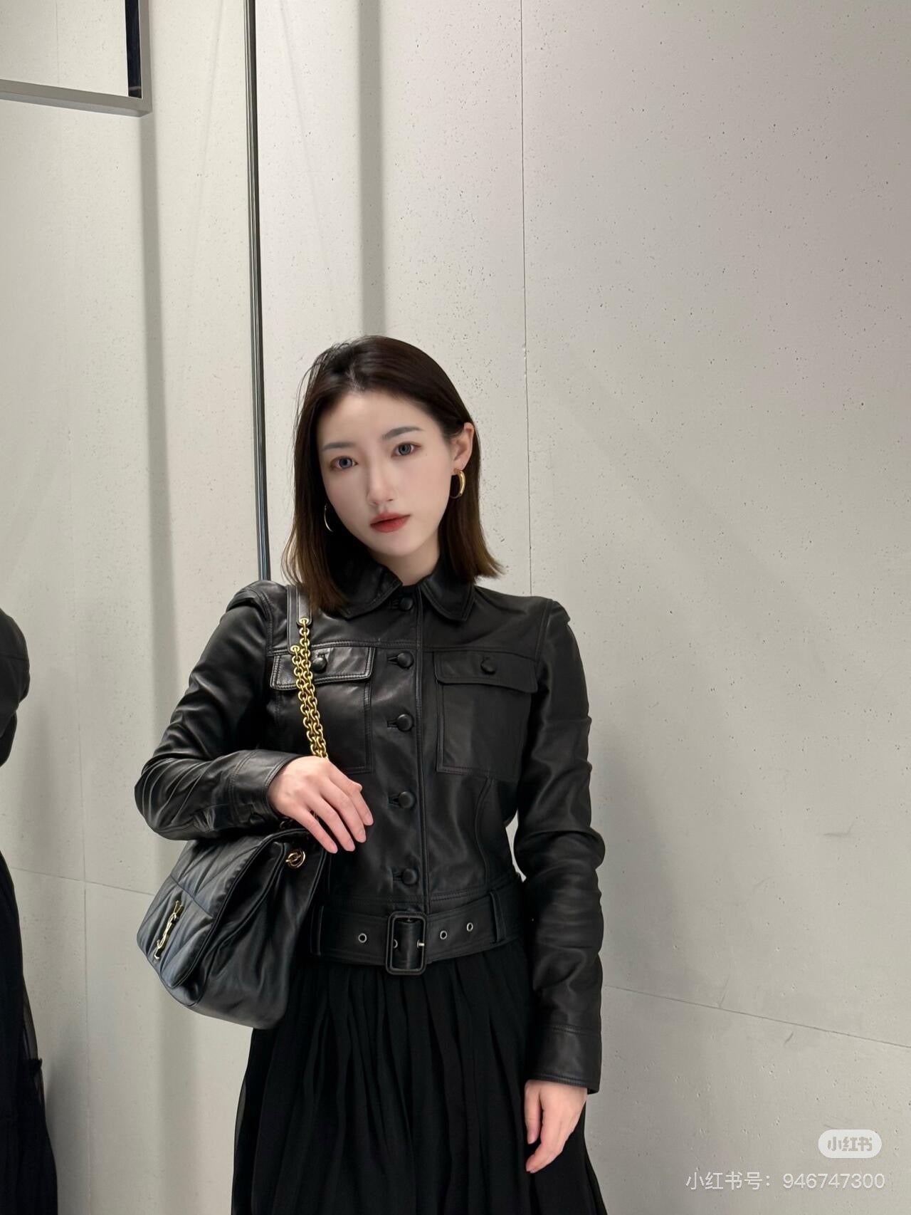 Sa 25ss leather jacket