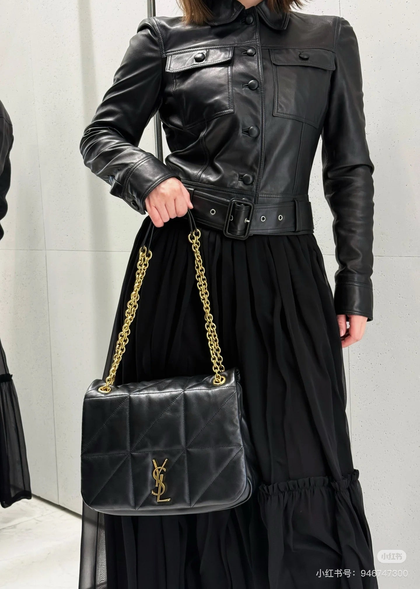 Sa 25ss leather jacket