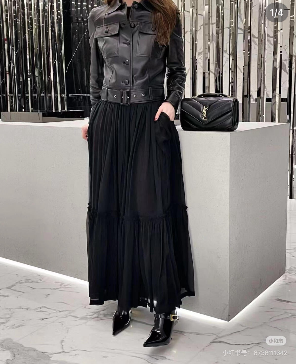 Sa 25ss leather jacket