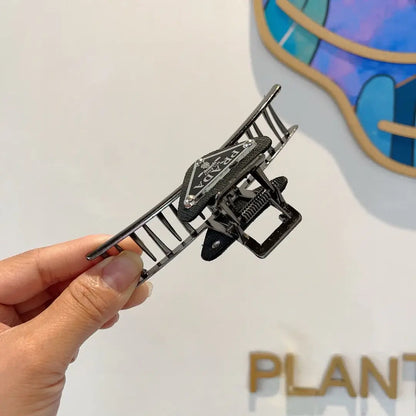 Classic Triangle-Embellished Hair Claw Clip