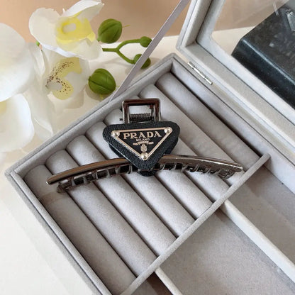 Classic Triangle-Embellished Hair Claw Clip