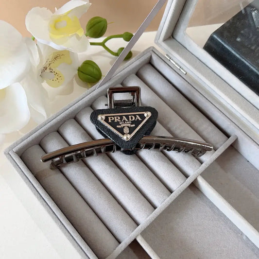Classic Triangle-Embellished Hair Claw Clip