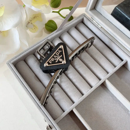 Classic Triangle-Embellished Hair Claw Clip