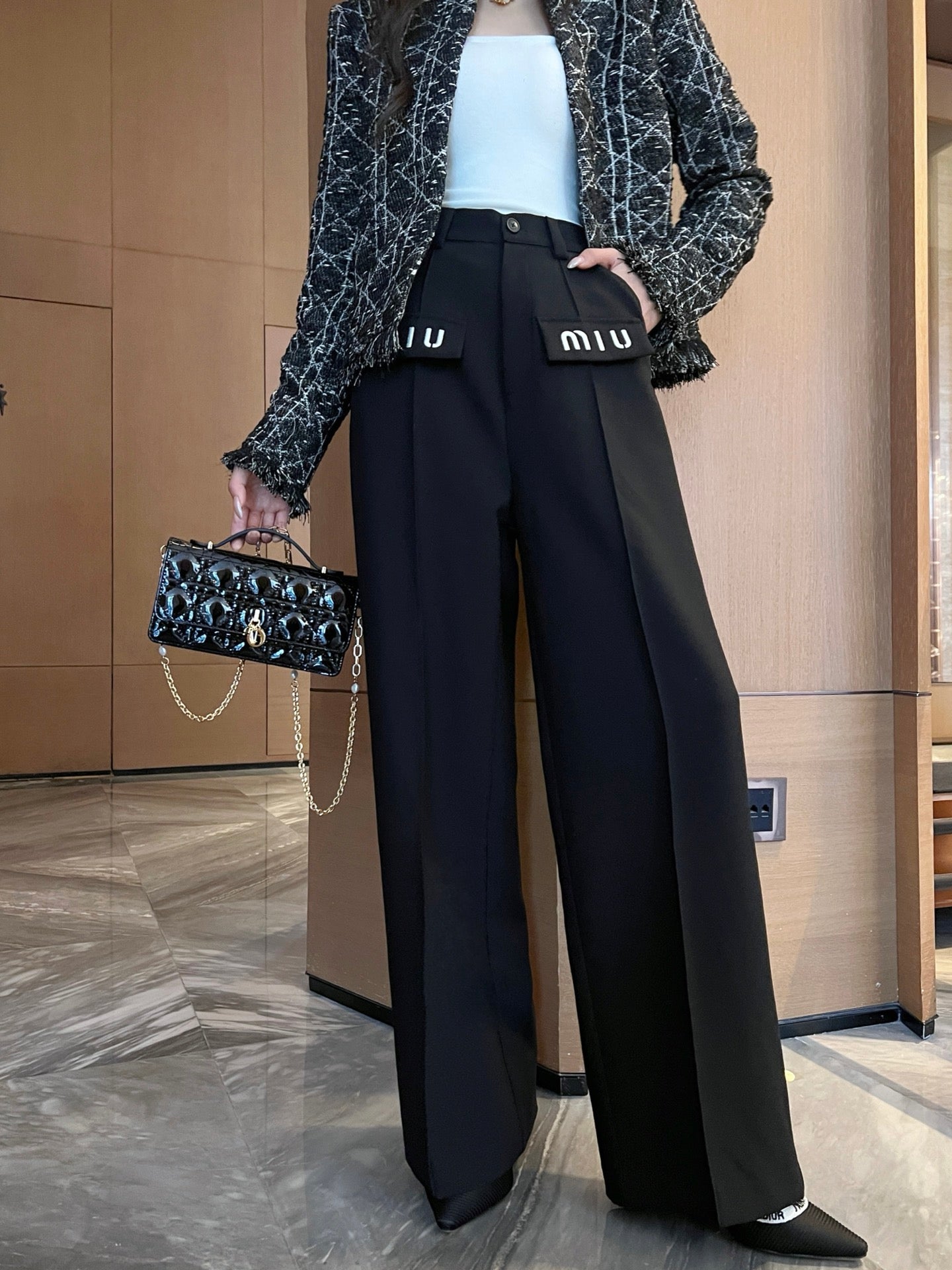 25ss embroidered pants