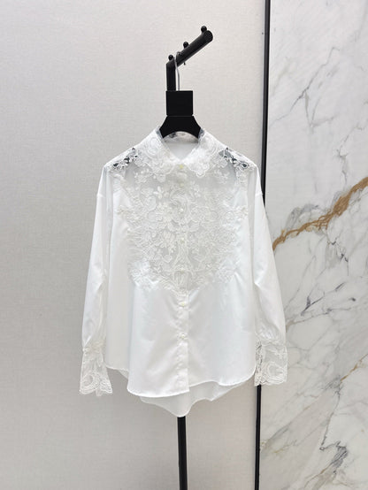 25ss lace buttons shirt