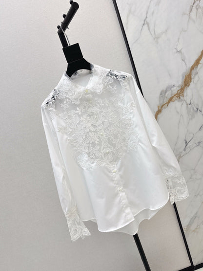 25ss lace buttons shirt