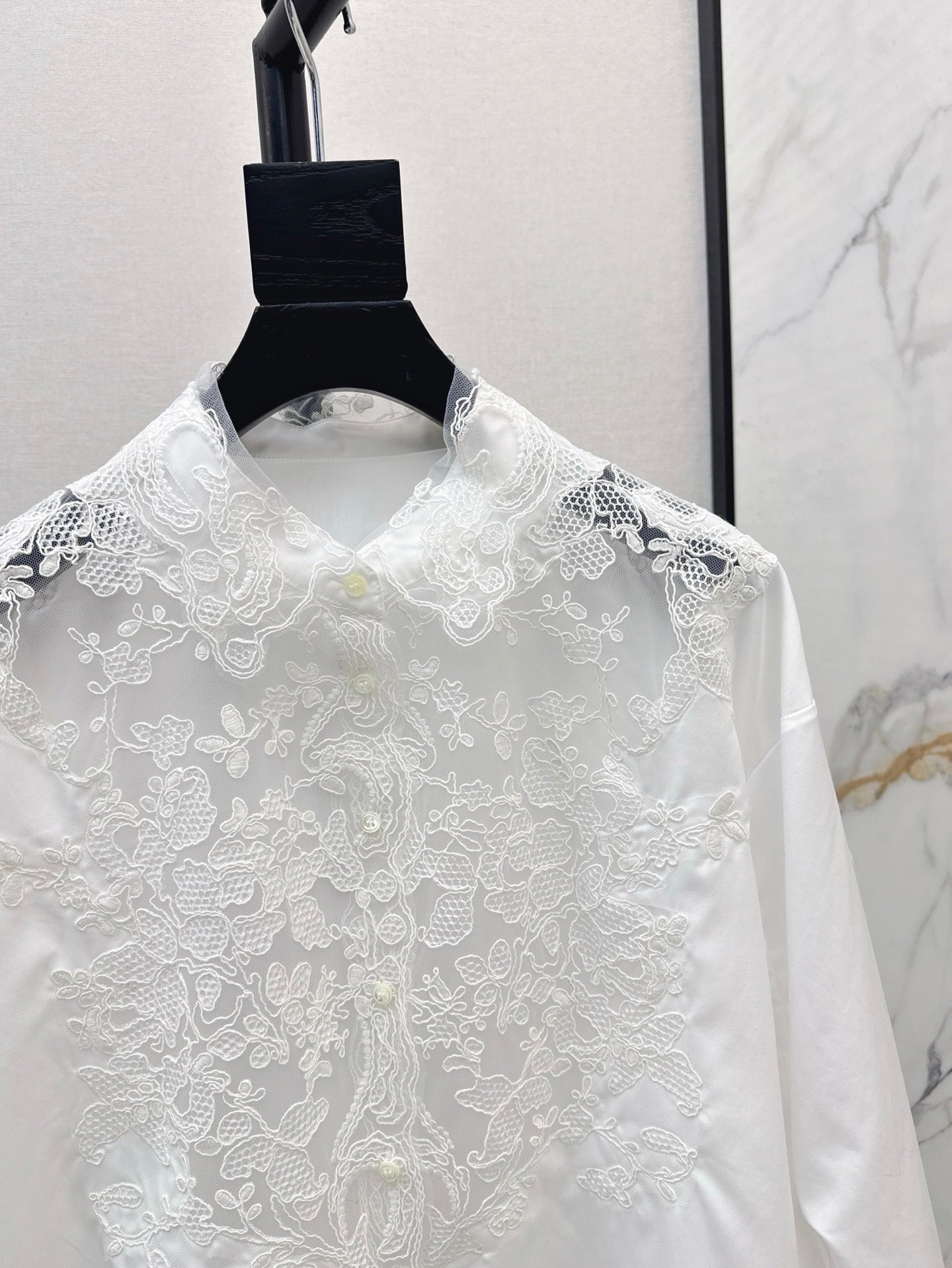 25ss lace buttons shirt