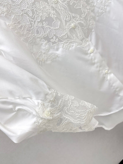25ss lace buttons shirt