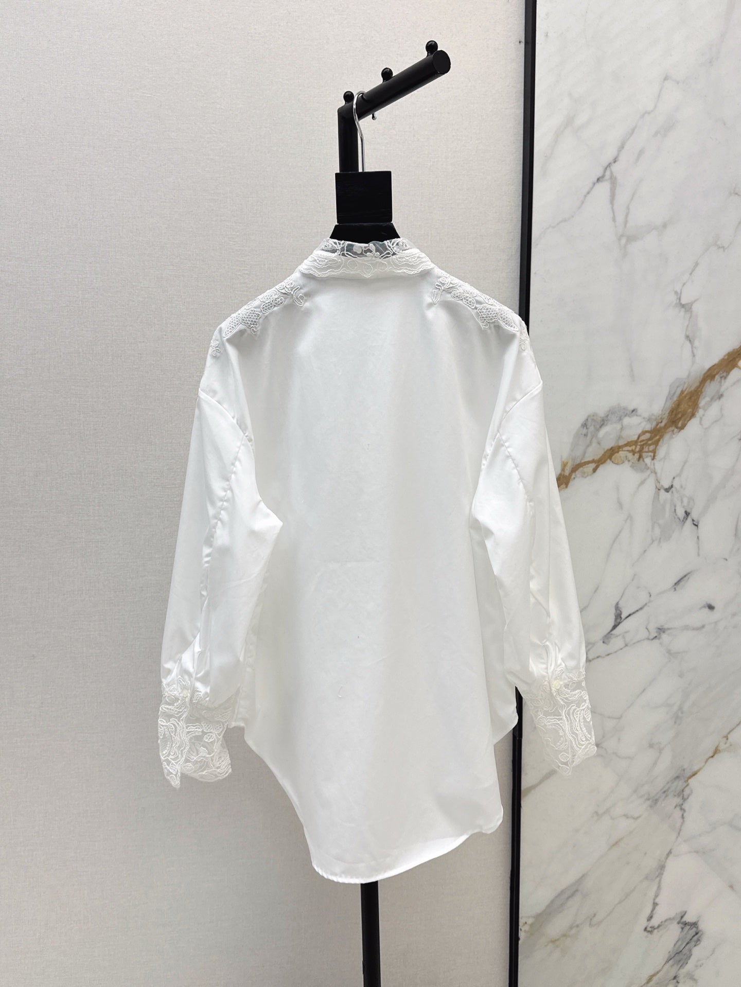 25ss lace buttons shirt