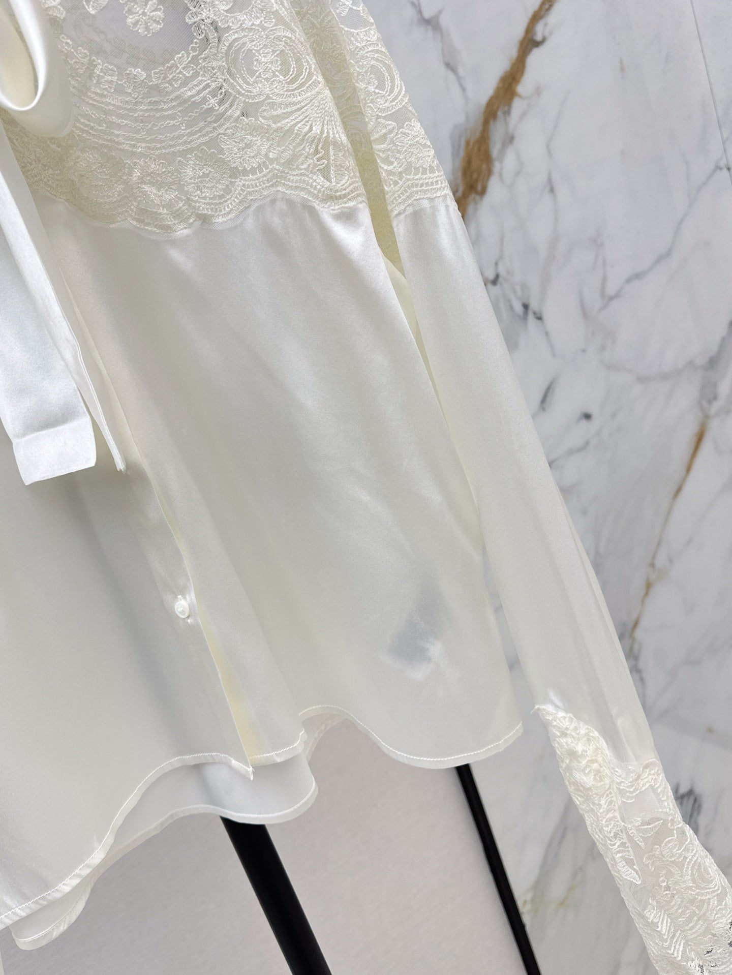 25SS lace Silk shirt