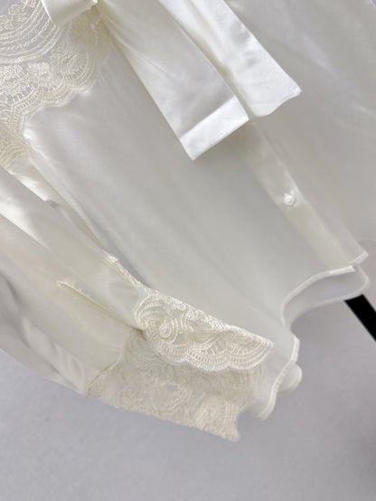 25SS lace Silk shirt