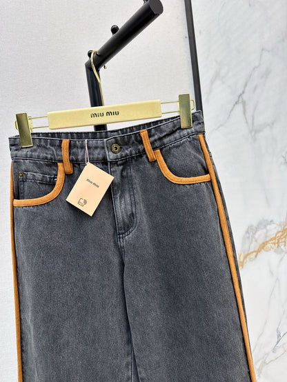 M 25ss embroidered jeans