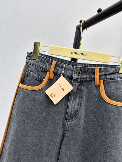 M 25ss embroidered jeans