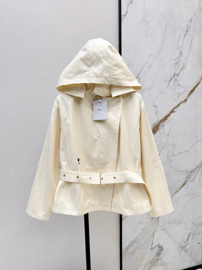 D 25ss hooded trench coat