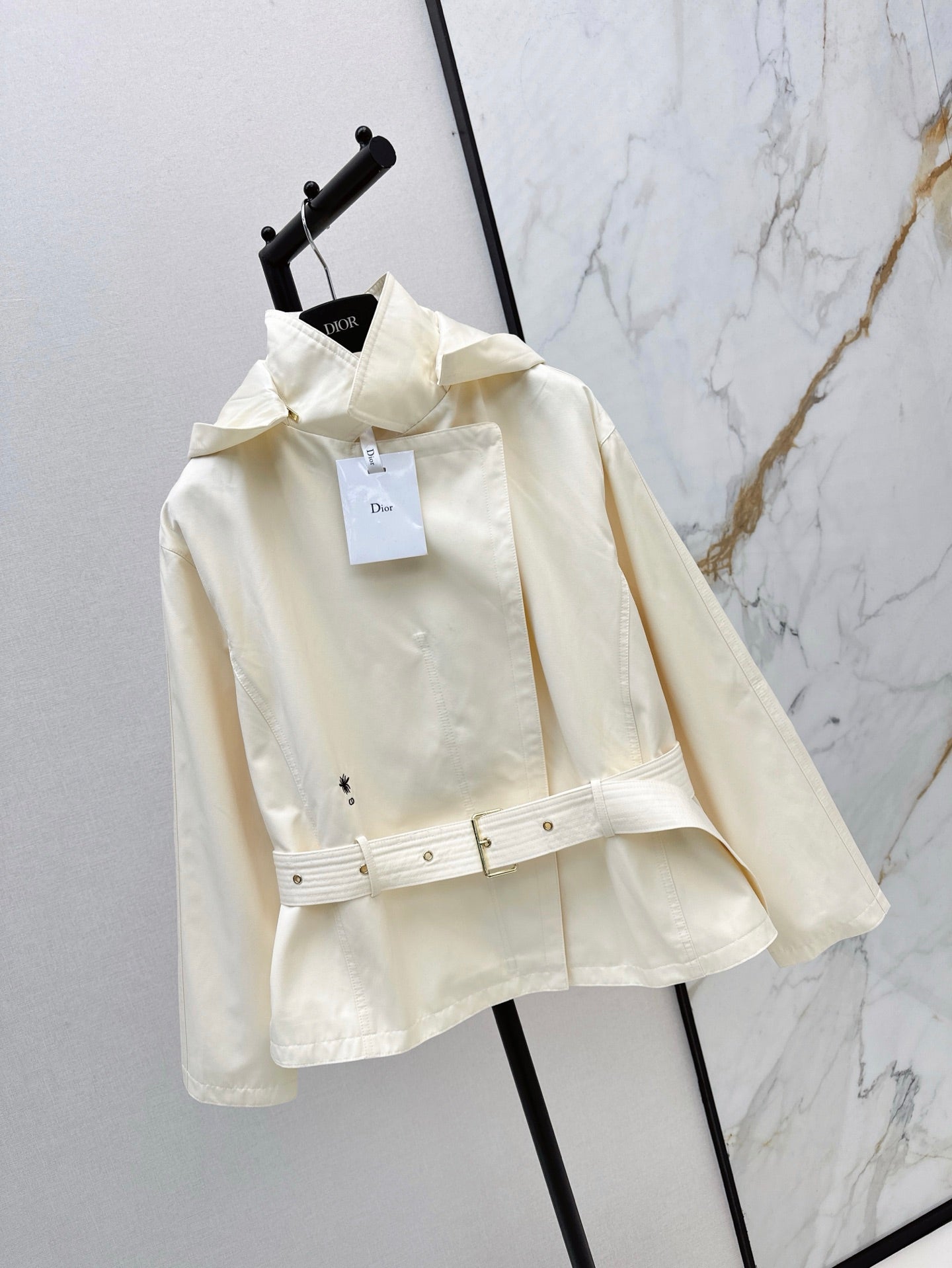 D 25ss hooded trench coat