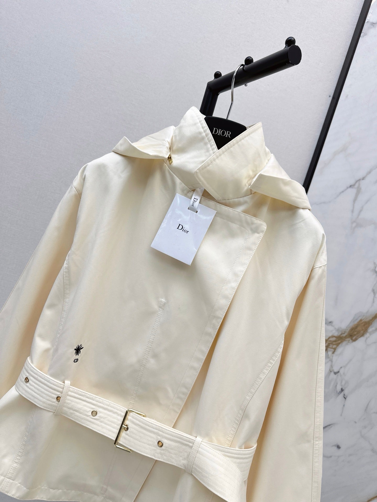 D 25ss hooded trench coat