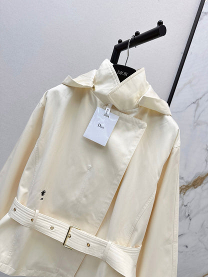D 25ss hooded trench coat