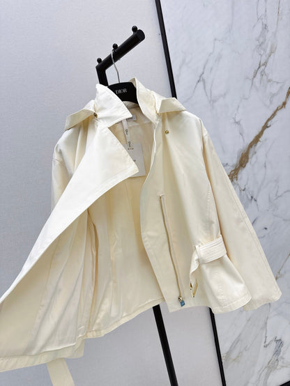 D 25ss hooded trench coat