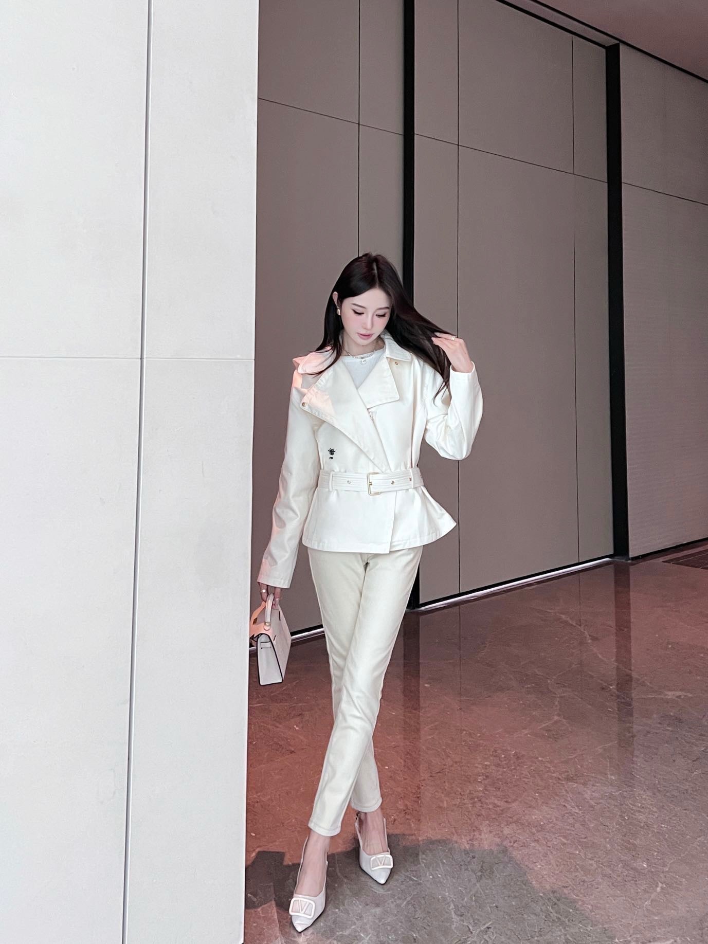 D 25ss hooded trench coat