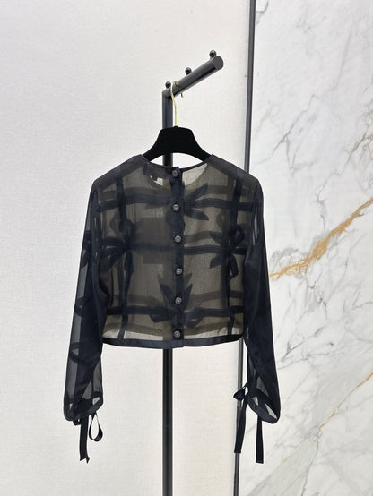 25ss Silk crop shirt