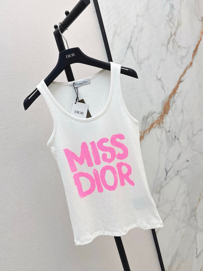 D 25ss miss printed vest