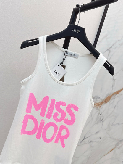 D 25ss miss printed vest