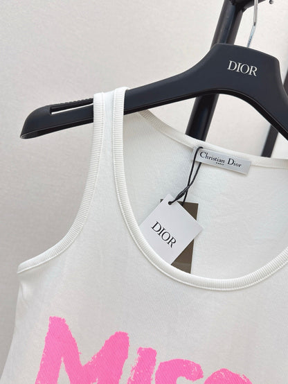 D 25ss miss printed vest