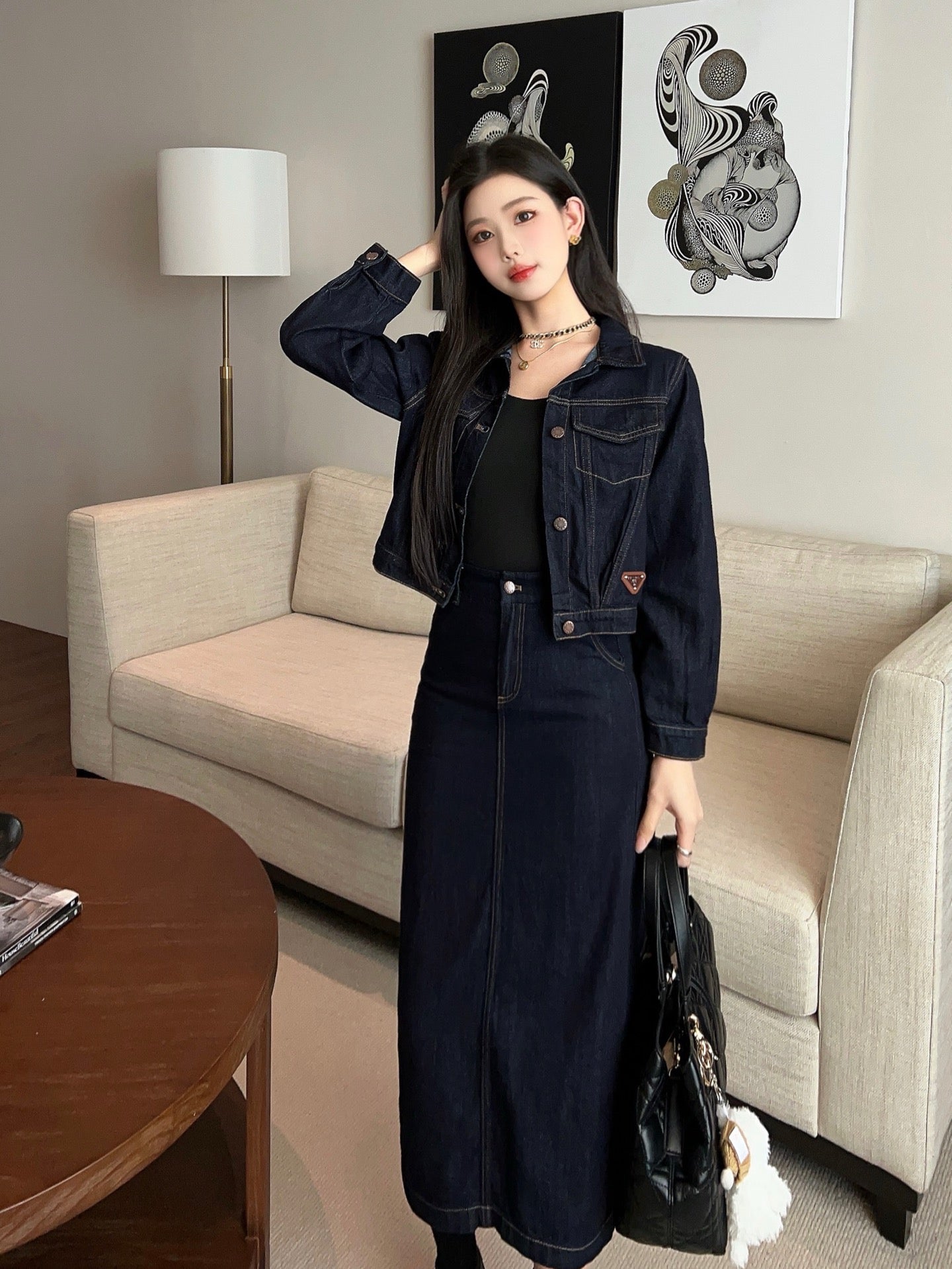 25ss denim suit