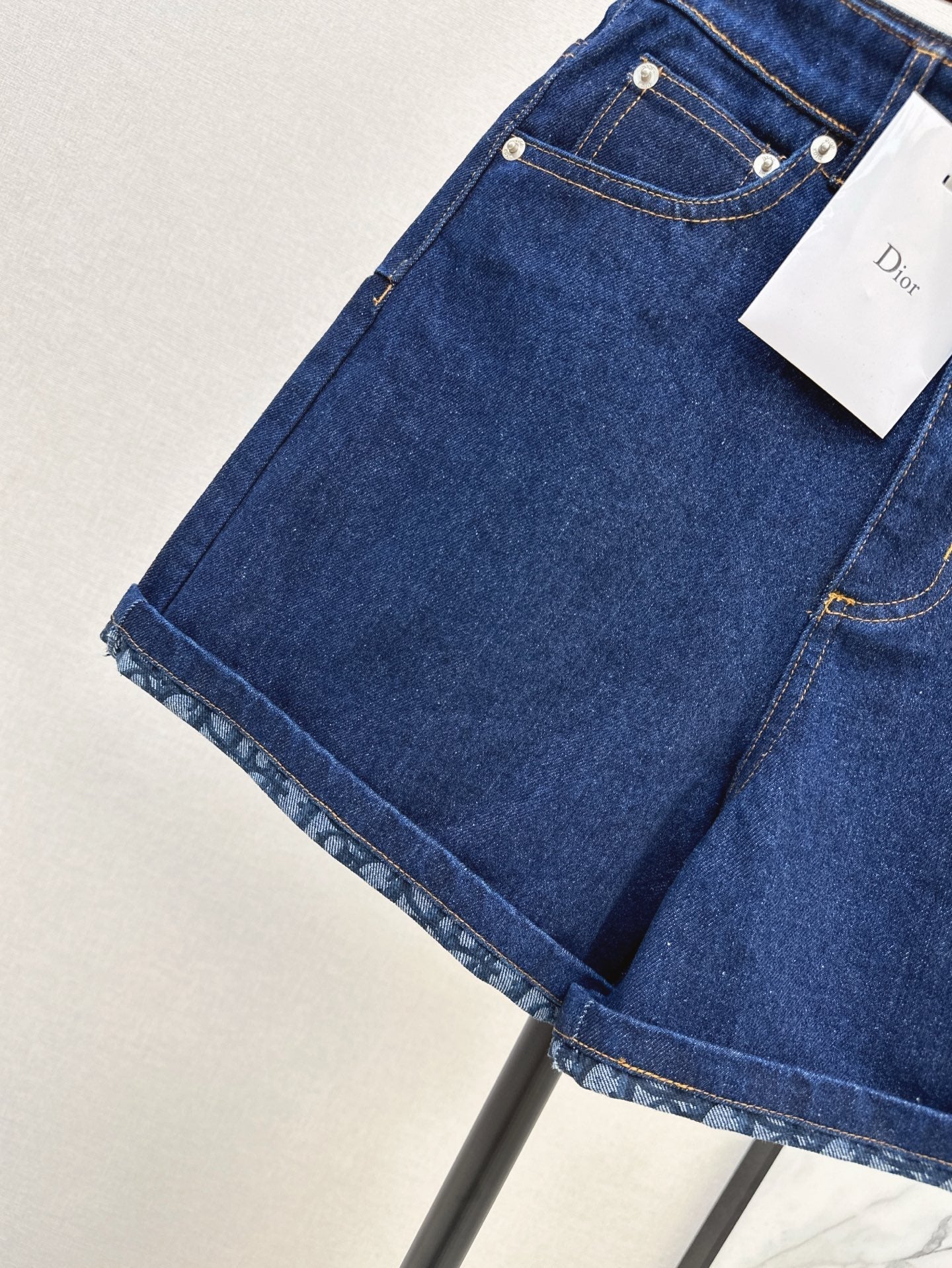 25ss vintage denim short