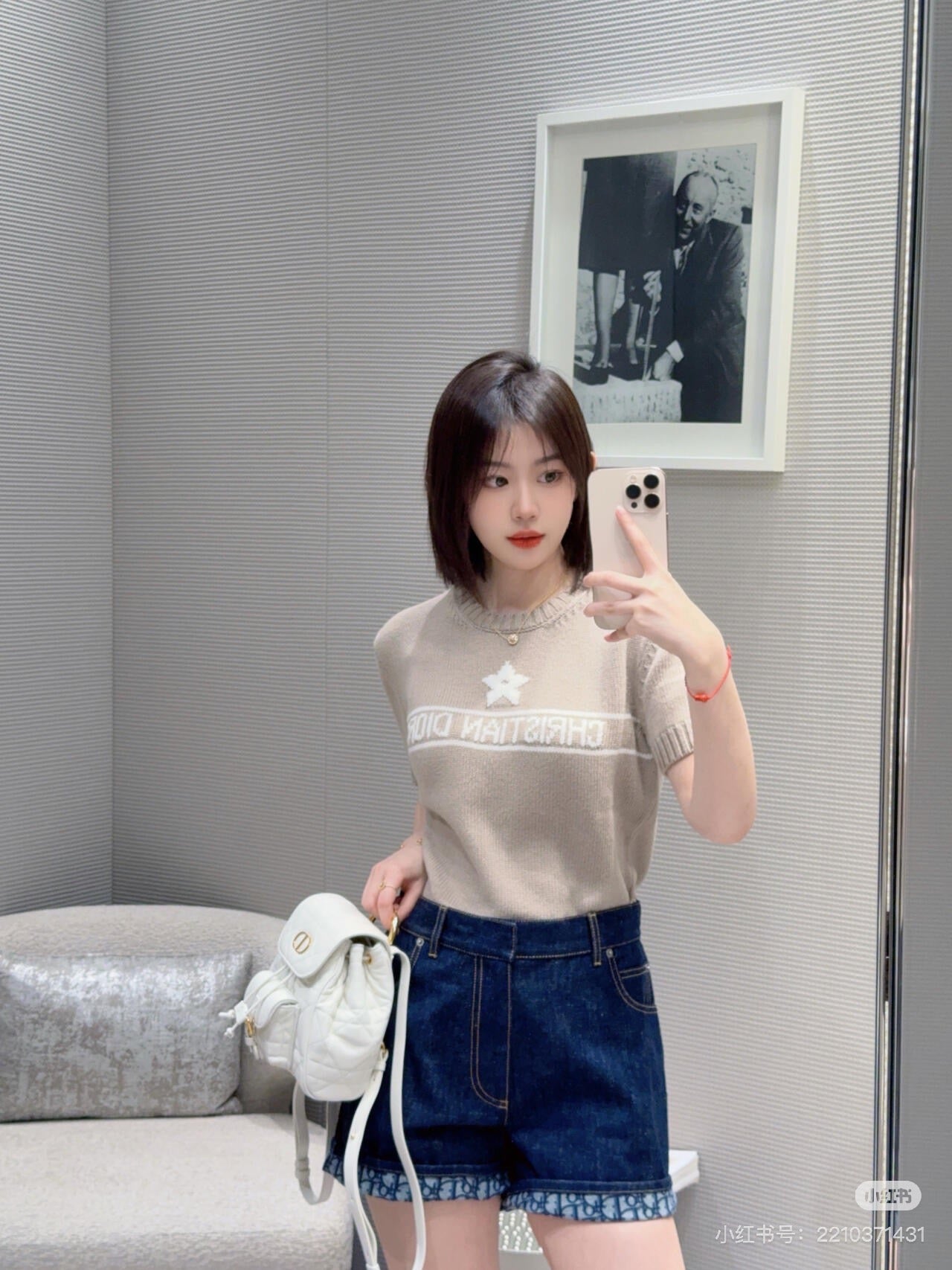 25ss vintage denim short