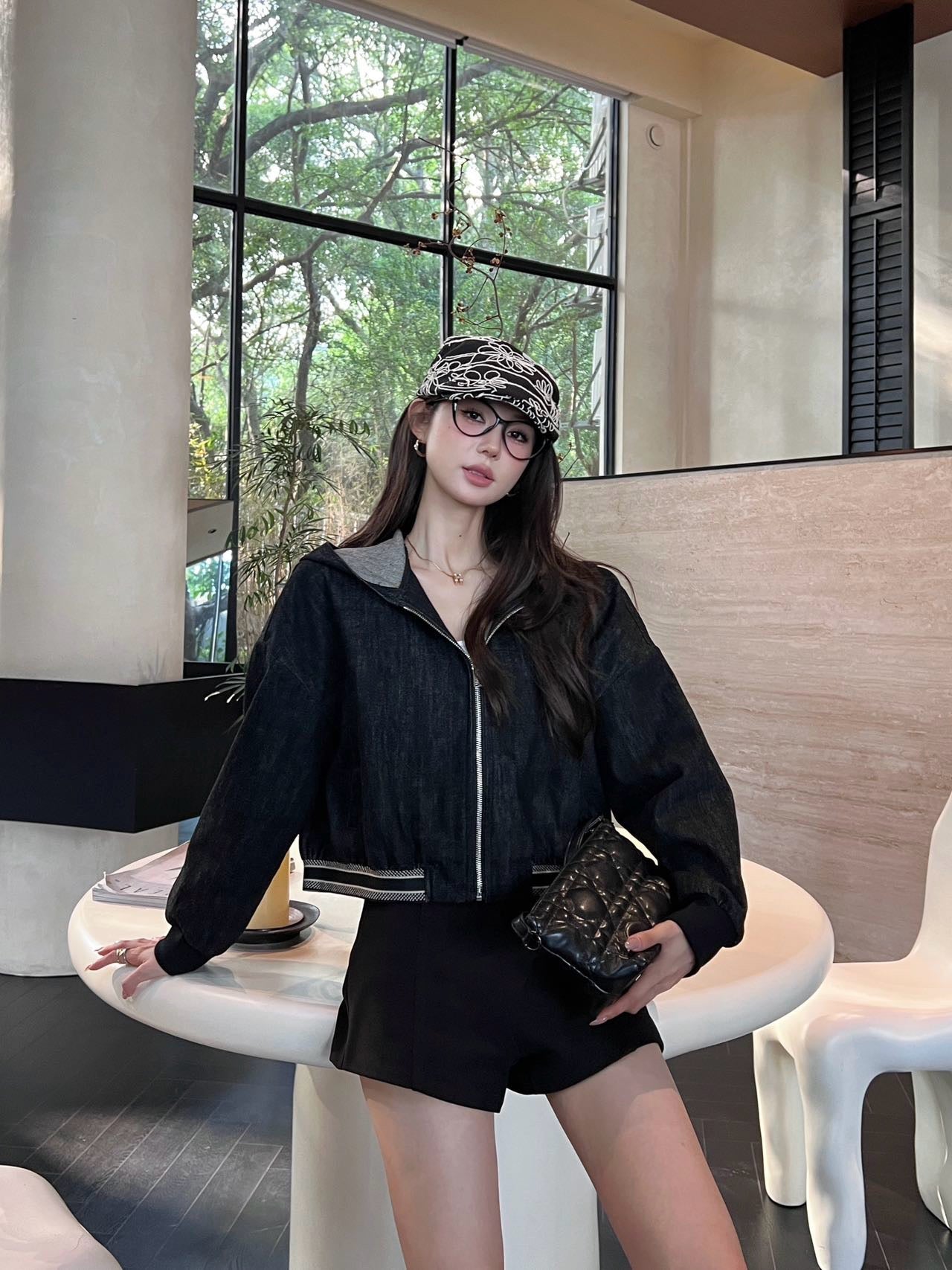 25ss hooded denim jacket