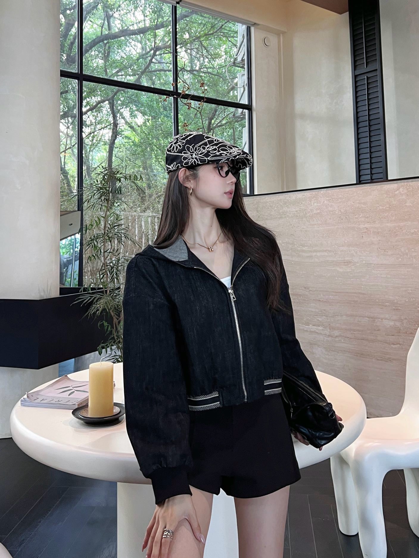 25ss hooded denim jacket