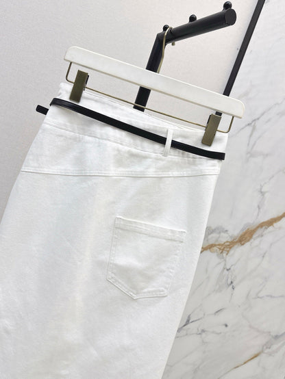 Lo 25ss belt denim skirt