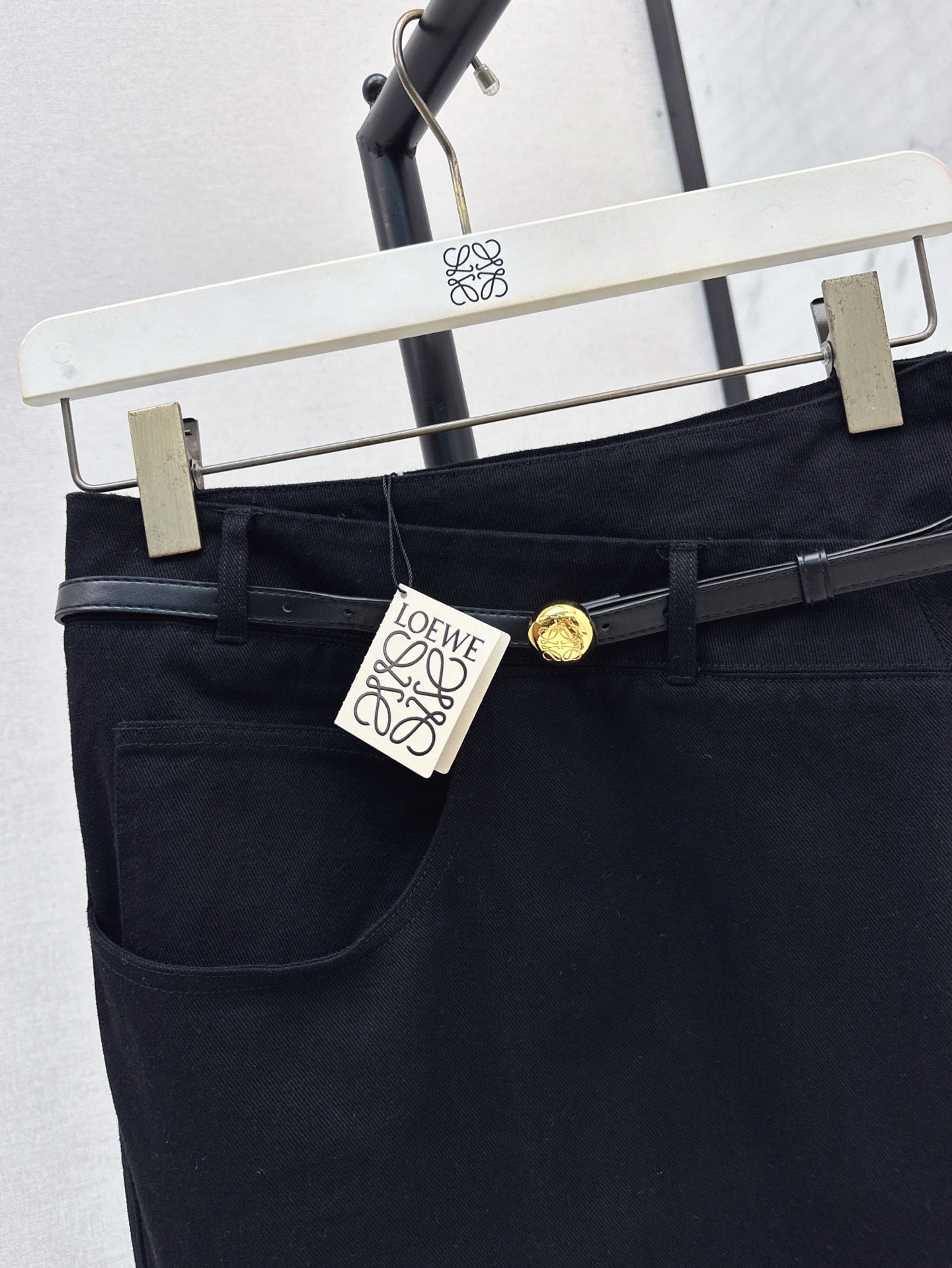 Lo 25ss belt denim skirt