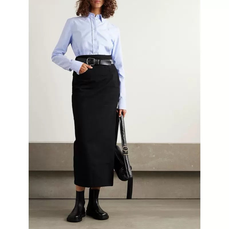 Lo 25ss belt denim skirt