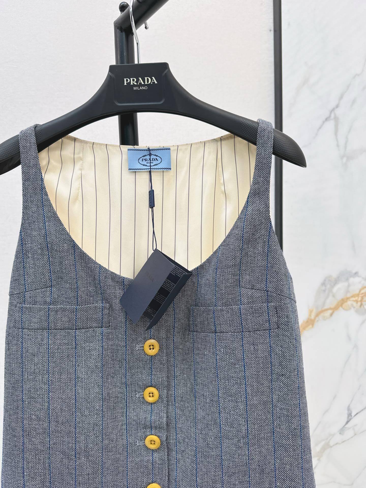 Preppy Two-Tone Striped Vest Dress