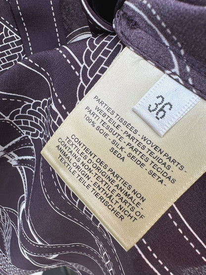 H 25ss Silk printed shirt