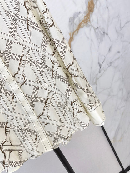 H 25ss Silk printed shirt